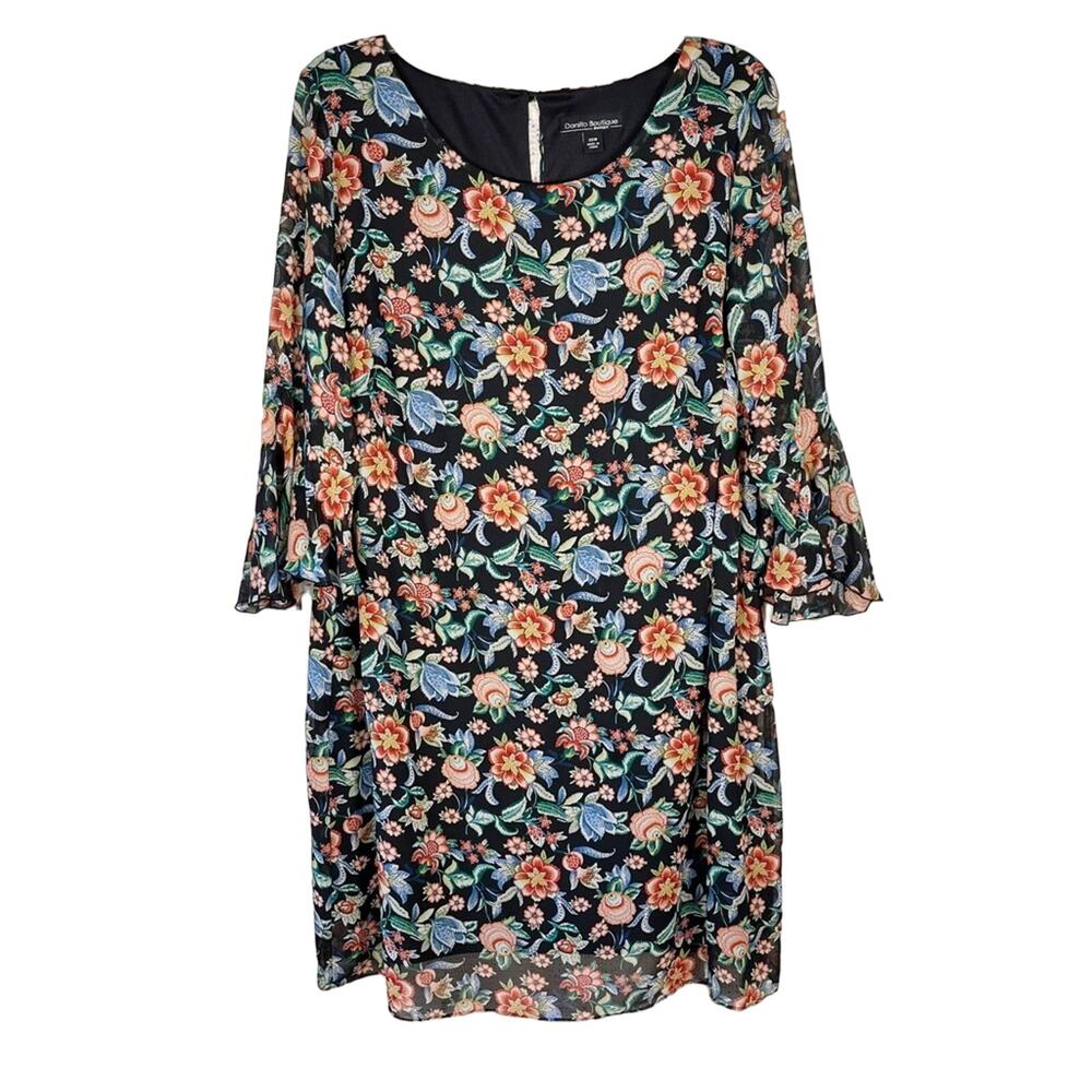 DANILLO BOUTIQUE | Multi-Colored Floral Pattern Chiffon Dress